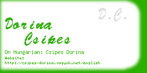 dorina csipes business card